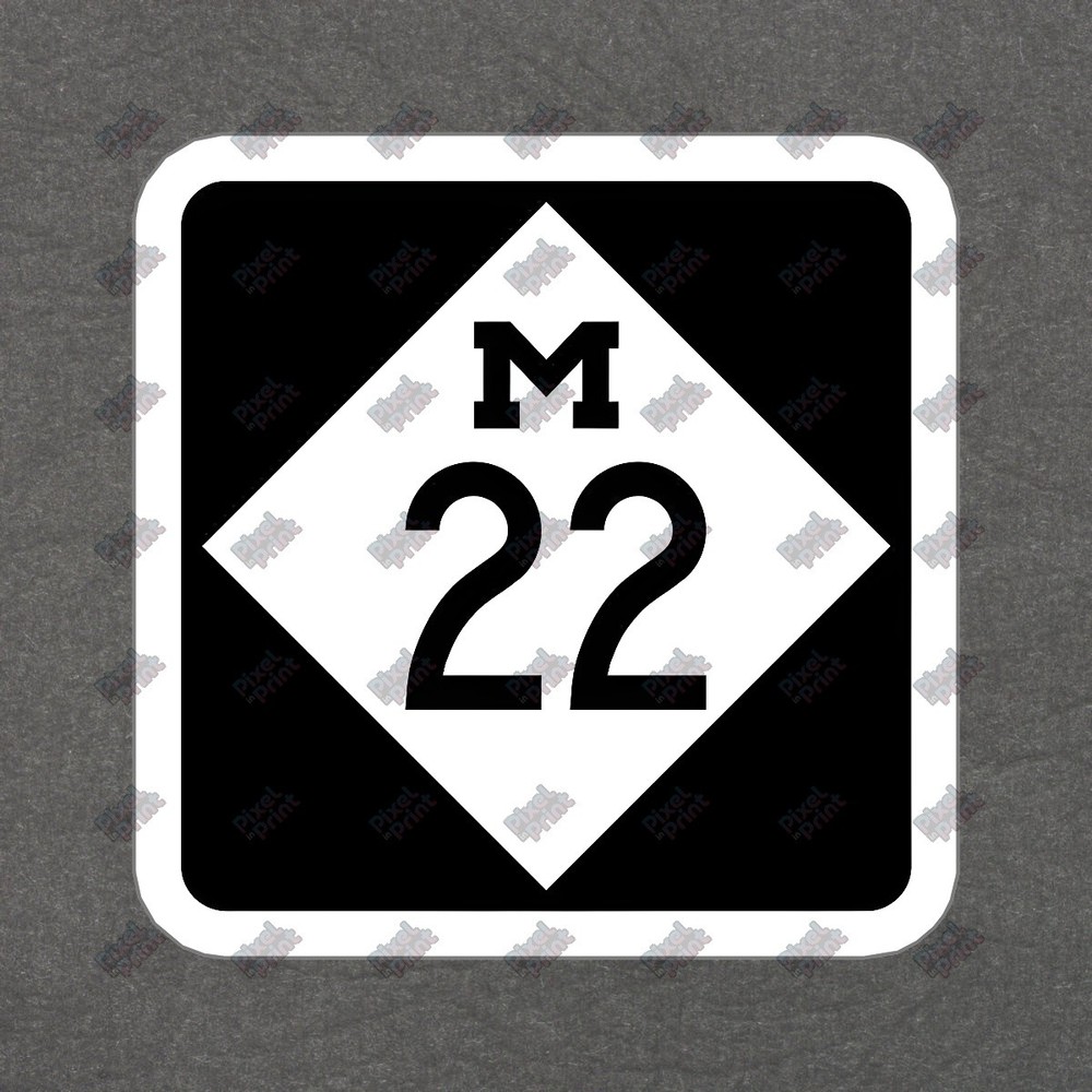 Vintage M22 Highway Sign Vinyl Sticker Perfect for Decor, Gifts & More #767044