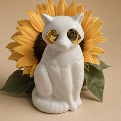 Anthropologie Winter White Ceramic Raccoon Bud Vase 5 inches No Chips Or Cracks