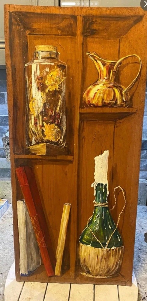 Vintage B. Berger Handpainted Wooden Wall Decor