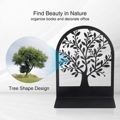 2 Pair Book Ends Bookends Tree Book Ends for Shelves Modern Book Ends Decorative
