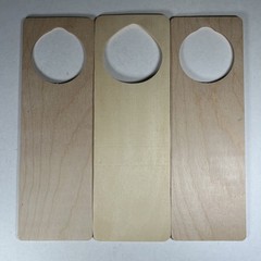 Lot of 3 Wood Door Knob Hangers (Approx. 3.25 X 9.75 in.) for Crafting