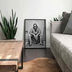 The Big Lebowski The Dude Bathroom Toilet Scene Premium Art Print