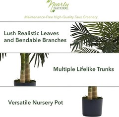 Realistic 48 in Golden Cane Palm Tree – Perfect Indoor Decoration Choice