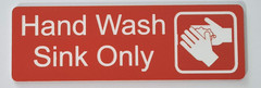 Hand Wash Sink Only Compliance Sign Plaque Signage Washing Hygiene Handwashing