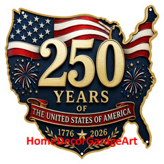 250 Years United States of America 16×16″ Cutout Shape Metal Art Sign Garage Art