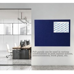Large Felt Wall Tiles 12 Pack Cork Board Alternative with Removable Adhesive …