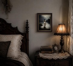 TravelReady Dark Brown Framed Canvas Wall Art Dark Academia Decor Victorian G…