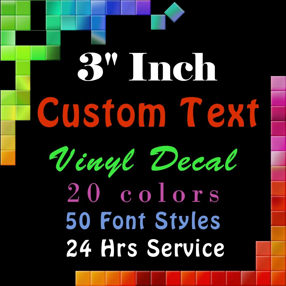CUSTOM Vinyl Lettering Decal Personalized Sticker Window Wall Text City Name