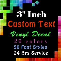 CUSTOM Vinyl Lettering Decal Personalized Sticker Window Wall Text City Name