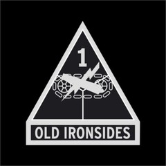 US Army 1st Armored Division #2 Military 1 Color Window Wall Vinyl Decal Sticker