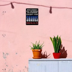 Retro Metal Tin Sign «Humorous Room» Water-Resistant Wall Decor