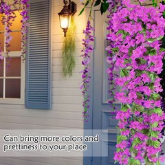 1-3X Artificial Violet Flowers Fake Plant Hanging Outdoor Home Yard Garden Decor