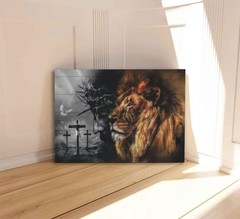 Jesus and Lion Canvas Wall Art Christian God Wall Decor Judas and Lion Cross …