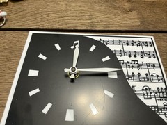 Piano / Piano Keyboard Wall Clock – Black & White – Works