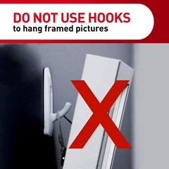 Command 5 lb Large Utility Hooks, 7 Hooks and 12 Strips, Large, White