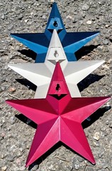 ​Set of 3 Metal Barn Stars Wall Decor Rustic Country Farmhouse Americana