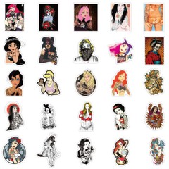 100Pcs Tattood Beauty Sticker for Adults Teens Girls Scrapbooking Water Bottles