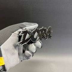 Custom Text Badge – Type Your Text – Lightning Font – Acrylic Custom Emblem.