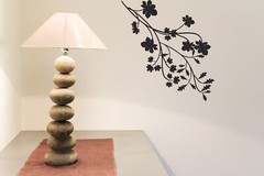 Vinyl Decal Floral Pattern Ornament Indoor Decoration Wall Sticker (n598)
