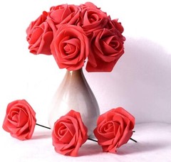 Artificial Rose Flowers 50pcs Red Fake Roses Artificial Foam Roses Real Looking