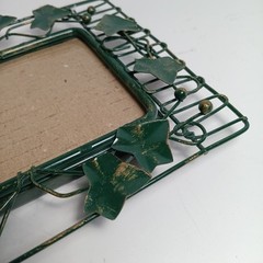 Green Ivy Leaf Metal Picture Frame w/Stand 4.75in x 3.25in Photo