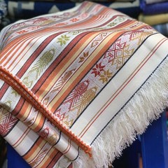 TABLECLOTH RECTANGLE COTTON THROW HANDMADE OTAVALO ANDEAN INCA 60″x80″ 6-8 SEATS