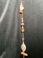 Exquisite Handmade Beaded Gemstone Hanging Decor – Shimmering Colors – $50