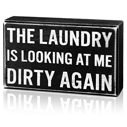 Farmhouse Laundry Room Decor Funny Room Box Signs Rustic The Cute Color