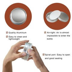 LIYAR 4 oz Tins with Lids, 24 Pack 4oz Wide Mouth 24 Pack, silver
