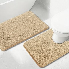 Bathroom Rugs Chenille, Extra Thick and Absorbent, Non-Slip, Machine Washable,