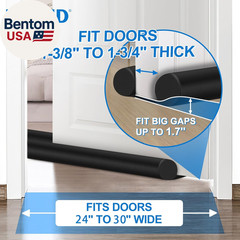 Large Door Draft Stopper 30 Inch for Small Size Bedroom Door, Fits 0.5 to 1.7″ G