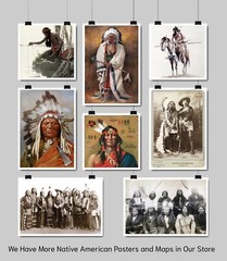 Native American Indian Tribes Map History Poster Territory Tribal Spirit Nation