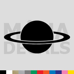 Planet Vinyl Die Cut Decal Sticker – Saturn Outer Space