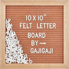 Felt Letter Board with 294 Letters, Numbers, Symbols – 10X10 Inch Changeable Mes