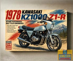 1978 Kawasaki KZ1000 Z1-R Motorcycle Metal Poster 30x20cm Sign