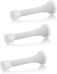 Spring Door Stopper-White – 3-Pack Wall Door Stopper – Easy Installation Doorsto