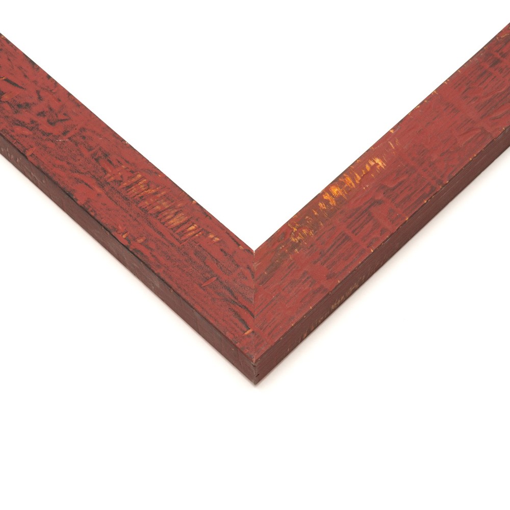 27×30 Frame Red Solid Wood Picture Frame Width 1.125 Inches | Interior Frame Dep