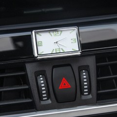 Mini Quartz Analog Watch Stick-On Clock Luminous Watch For Car Motorcycle Home
