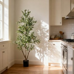 NOVAROOT 6FT Double Trunk Golden Cane Artificial Palm Tree Home Decor indoor