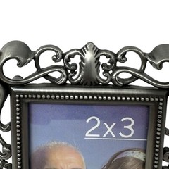 Green Tree Gallery Pewter Style Ornate Scroll Frame 2×3 Photo Vintage 2008