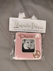 Cute, Pink, Magnetic Picture Frame for a 1.5″ x 1.5″ Photo