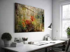 Impressionist Garden Conservatory, Greenhouse Wall Art Canvas Unframed Print Art