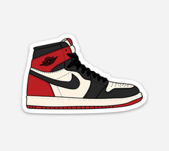 3″ Jordan 1 Sticker Sneakers Nike Decal Matte Finish Chicago Bred Mocha Royal