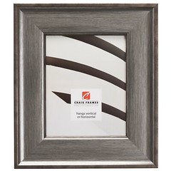 Craig Frames Resilience Wide, 3 Inch Wide Distressed Silver Picture Frame