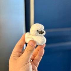 Poodle Duck Figurines – White Black Tan | 3D Printed Jeep Duck Cruise Desk Décor