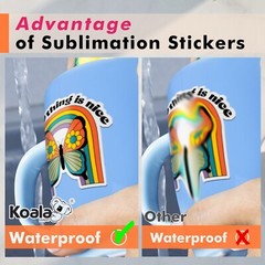 Koala Sublimation Sticker Paper Waterproof Matte White 25 Sheets 8.5×11 Outdoors