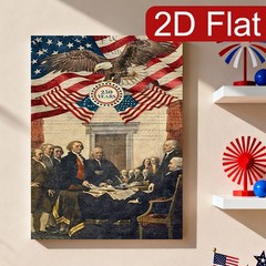 American Eagle Founding Fathers Canvas Wall Art, Patriotic Home Decor
