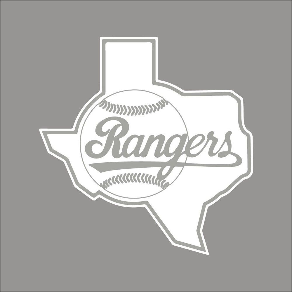 Texas Rangers #10 MLB Team Logo 1 Color Vinyl Decal Sticker Window Car Wall