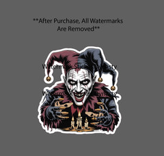 Jester Sticker Waterproof Decal Horror Scary Funny Humor King Evil Gift NEW