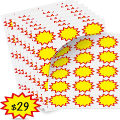 Garage Sale Stickers, Removable Adhesive Yards Price Sticker with Large Blank Wr